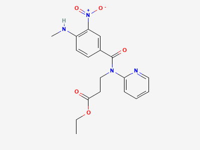 Ethyl 3-(4-(methylamino)-3-nitro-N-(pyridin-2-yl)benzamido)propanoate (ENP) Structure