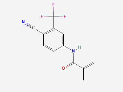 N-[4-Cyano-3-(trifluoromethyl)phenyl]methacrylamide (CTM) Structure