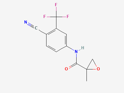 2,3-Epoxy-2-methyl-N-[4-cyano-3-(trifluoromethyl)phenyl]propanamide Structure