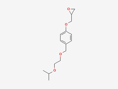 2-[4-[[2-(1-methylethoxy) ethoxy] methyl] phenoxy methyl] oxirane (Bisoprolol Epoxide) Structure