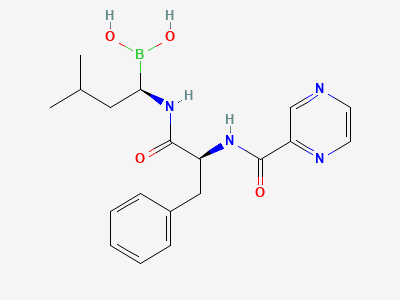 Bortezomib / BTB (Final Product) [(1R)-3-Methyl-1-[[(2S)-3-phenyl-2-(pyrazine-2-carbonylamino)propanoyl]amino]butyl]boronic acid Velcade Structure