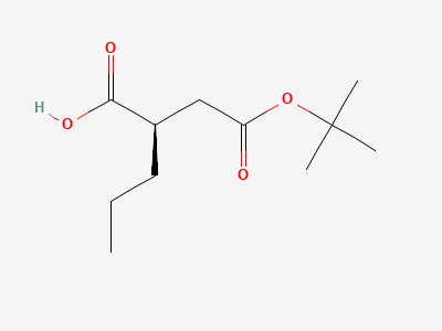 (R)-2-(2-(tert-butoxy)-2-oxoethyl)pentanoic acid Structure