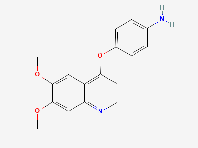4-((6,7-Dimethoxyquinolin-4-yl)oxy)aniline Structure