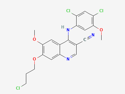 7-(3-Chloropropoxy)-4-((2,4-dichloro-5-methoxyphenyl)amino)-6-methoxyquinoline-3-carbonitrile Structure
