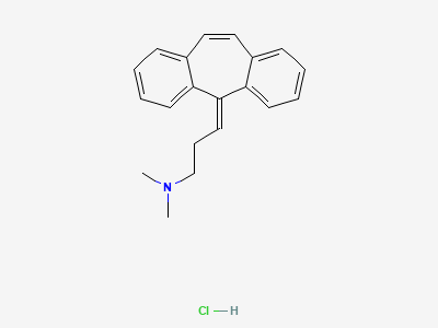 Cyclobenzaprine Hydrochloride IUPAC Name 3-(5H-dibenzo[a,d]annulen-5-ylidene)-N,N-dimethylpropan-1-amine hydrochloride Structure