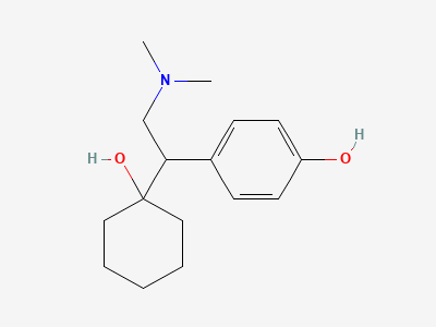 4-(2-(dimethylamino)-1-(1-hydroxycyclohexyl)ethyl)phenol (commonly known as Desvenlafaxine / O-desmethylvenlafaxine freebase) Structure