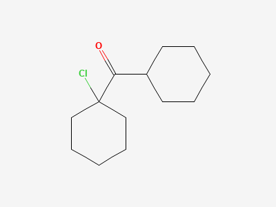 (1-Chlorocyclohexyl)(cyclohexyl)methanone (also referred to as dicyclohexyl ketone chloride) Structure
