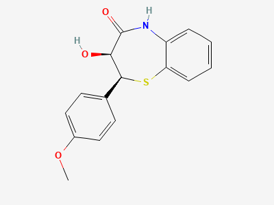 used in Diltiazem production) (2S,3S)-3-Hydroxy-2-(4-methoxyphenyl)-2,3-dihydrobenzo[b][1,4]thiazepine-4(5H)-one (also known as Diltiazem Impurity E) Structure