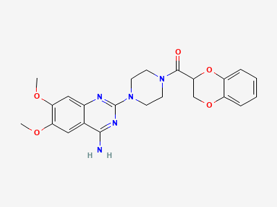 1-4(-amino-6,7-dimethoxyquinazolin-2-yl)-4-[[(2rs)-1,4-benzodioxan-2-yl]-Carbonyl piperzine Structure