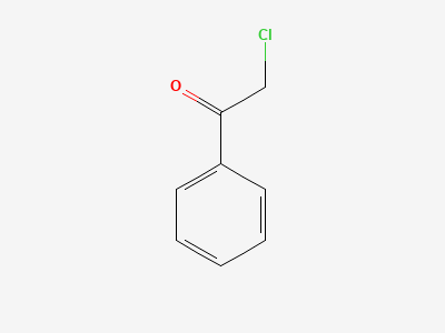 Phenacyl chloride (or 2-chloroacetophenone) Structure
