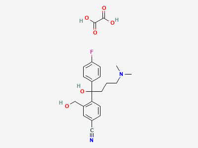 (±)-4-(4-dimethylamino)-1-(4-fluorophenyl)-1-hydroxy butyl)-3-(hydroxymethyl)benzonitrile oxalate (citalopram diol) Structure
