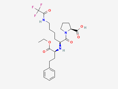 N6-(1-(S)-ethoxycarbonyl-3-phenylpropyl)-n6-(triflouroacetyl)-L-Lysyl-L-proline Structure