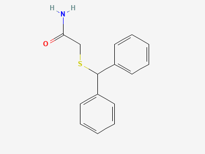 2-[(Diphenylmethyl)thio]acetamide Structure