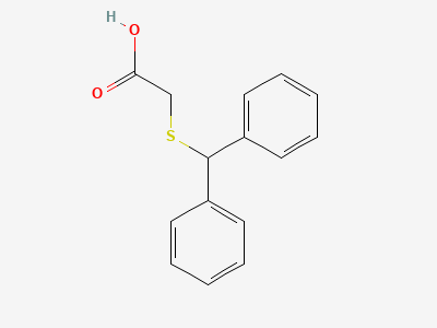 2-[(Diphenylmethyl)thio]acetic acid Structure
