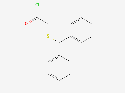 2-[(Diphenylmethyl)thio]acetyl chloride Structure