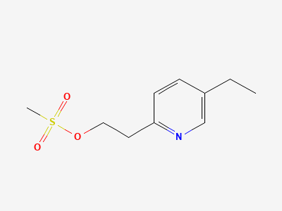 2-(5-ethylpyridine-2yl)ethyl methyl sulfonate Structure