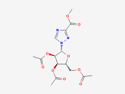 Name 1-(2,3,5-tri-o-acetyl-β-d-ribifuranosyl)-1h-1,2,4-triazole-3-carboxylic acid, methyl ester Structure